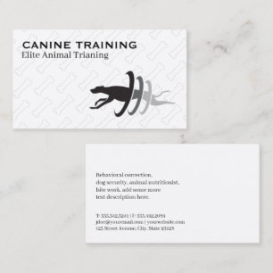 Dog Jumping Through Hoops Business Card