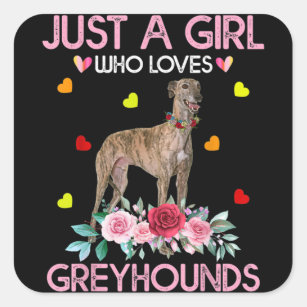 Dog Just A Girl Who Loves Greyhounds Square Sticker