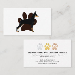 Dog K9 Dog Paw Business Card