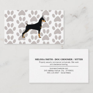 Dog K9 Dog Paw Pattern Business Card