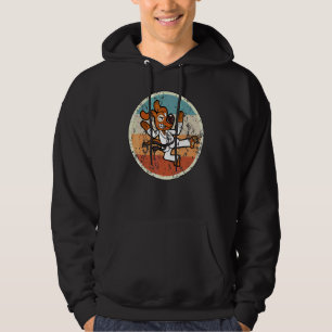 Dog Karate Judo Taekwondo Vintage Retro Hoodie