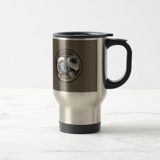 Dog-keeshond Travel Mug (Right)
