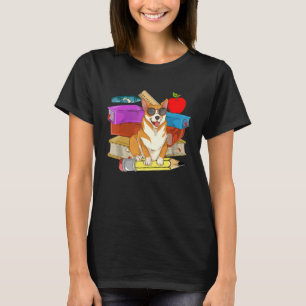 Dog  Kids School Student  Sunglasses Cute Corgi T-Shirt
