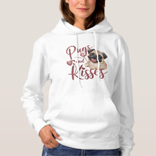 dog kiss .Pugs & Kisses Watercolor Tee