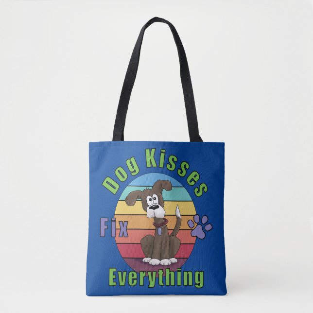 Dog Kisses Fix Everything  Tote Bag (Front)