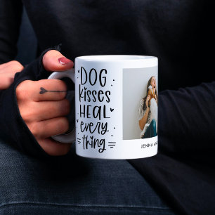 Dog Kisses Heal Everything Custom Photo Mug