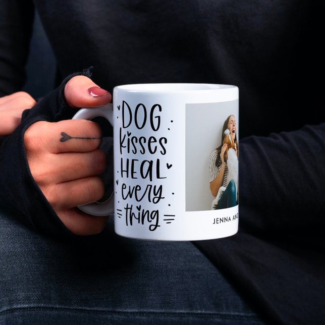 Dog Kisses Heal Everything Custom Photo Mug (Creator Uploaded)