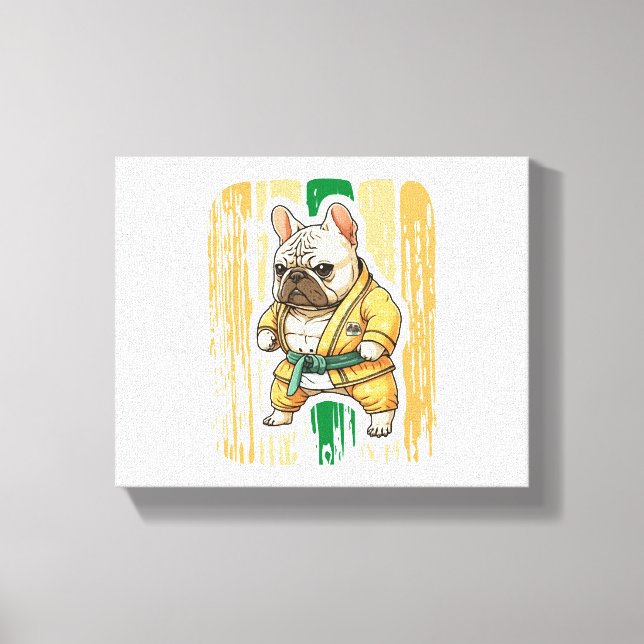 Dog Knows Karate           Canvas Print (Front)