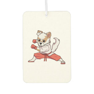 Dog Knows Karate Car Air Freshener