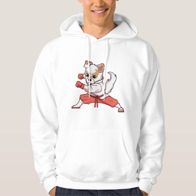 Dog Knows Karate    Hoodie (Front)