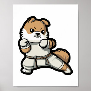 dog knows karate poster