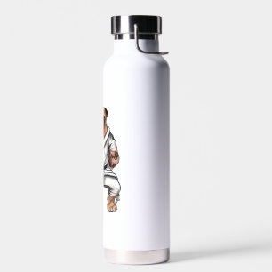 dog knows karate water bottle
