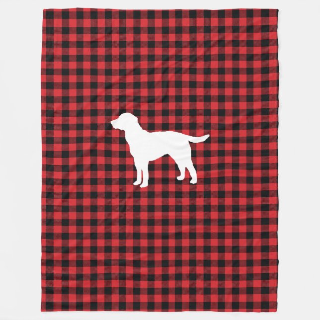 Dog Labrador Check Mountain Living Fleece Blanket (Front)