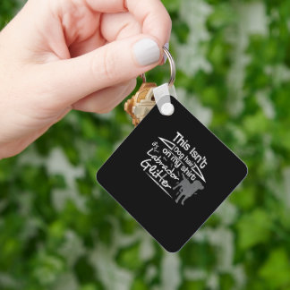 Dog Labrador Funny Hair Key Ring