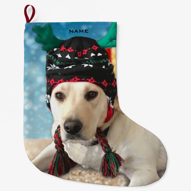 Dog Labrador Pet Cute Festive Christmas Stocking (Front)