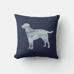Dog Labrador Silhouette Dog Painting Pillow