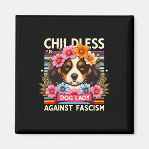 Dog Lady Against Fascism Dog Lovers Kamala Harris Magnet