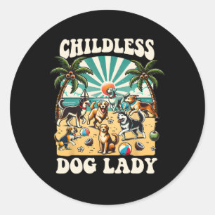 Dog Lady For Kamala Harris Vote Election Usa 2024 Classic Round Sticker