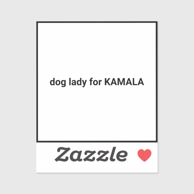 Dog lady for Kamala minimalist text funny white (Sheet)
