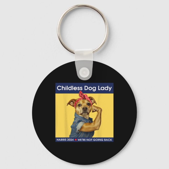 Dog Lady Kamala-harris 2024  Key Ring (Front)