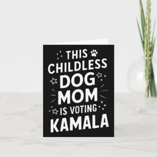 Dog Lady Voting Kamala Harris Dog Mum Vote Blue Card