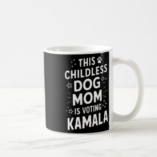 Dog Lady Voting Kamala Harris Dog Mum Vote Blue Coffee Mug