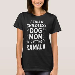 Dog Lady Voting Kamala Harris Dog Mum Vote Blue T-Shirt