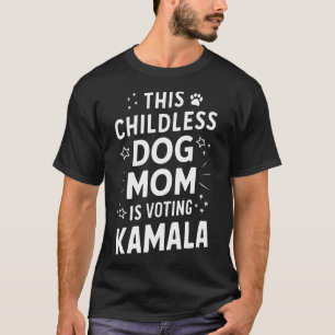 Dog Lady Voting Kamala Harris Dog Mum Vote Blue T-Shirt