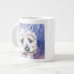 Dog Large Coffee Mug<br><div class="desc">Portrait of sweet , white maltese watercolor painted. © and ® Bigstock® - All Rights Reserved.</div>