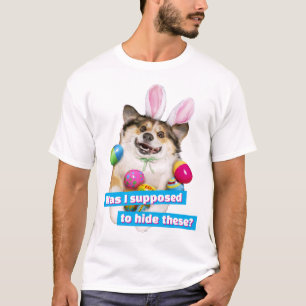 Dog Laying on Easter Eggs T-Shirt