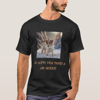 Dog leave print in your heart  T-Shirt