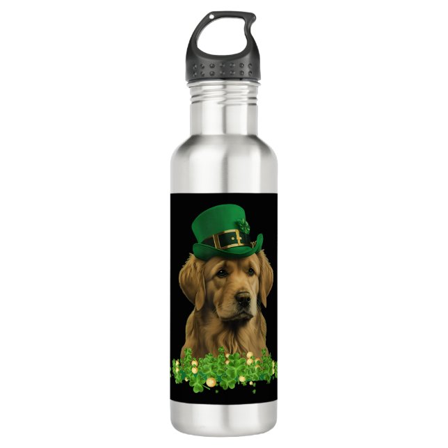 Dog Leprechaun St Patricks Day ,Funny st pattys do 710 Ml Water Bottle (Front)