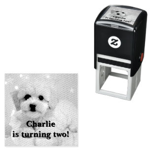 Dog Let's Party Birthday Self-inking Stamp
