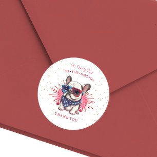 Dog Let's Pawty Birthday Sticker
