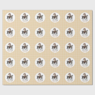 Dog Let's Pawty Birthday Wrapping Paper