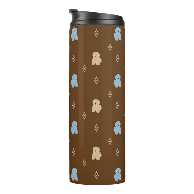 Dog Lhasa Apso pattern Thermal Tumbler (Rotated Right)