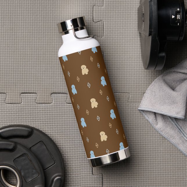 Dog Lhasa Apso pattern Water Bottle (Gym)