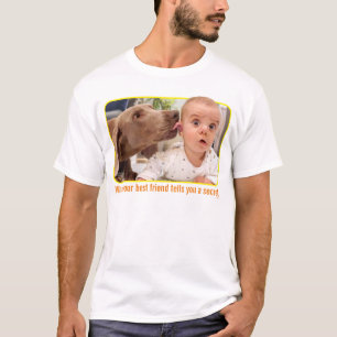 Dog Licking Baby's Ear T-Shirt