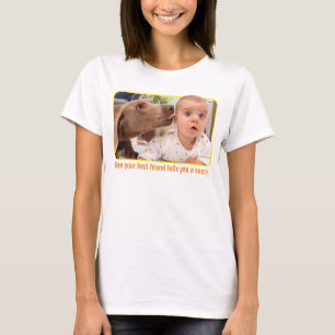 Dog Licking Baby's Ear T-Shirt