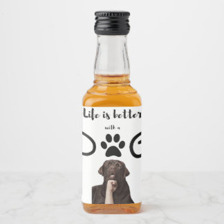 Dog Liquor Bottle Label