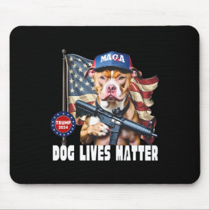Dog Lives Problem Funny 2024 Dog Voting Trump Mouse Mat
