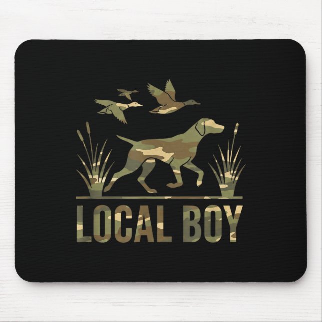 Dog Local Boy Hunting Dog Camo Southern Country Pr Mouse Mat (Front)