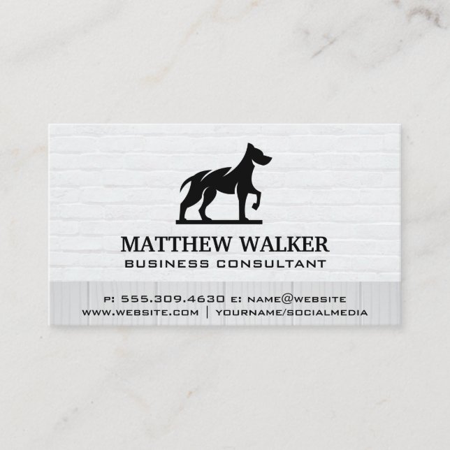 Dog Logo Business Card (Front)