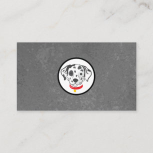 Dog Logo   Cute Spotted Dalmatian Doggy Business Card