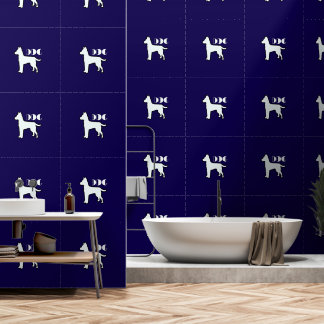 DOG Logo Dk Blue White Pet  Wallpaper