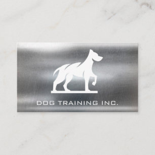 Dog Logo   Metallic Background Business Card