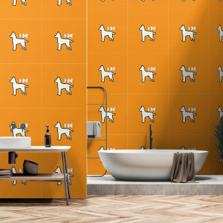DOG Logo Orange White Pet  Wallpaper