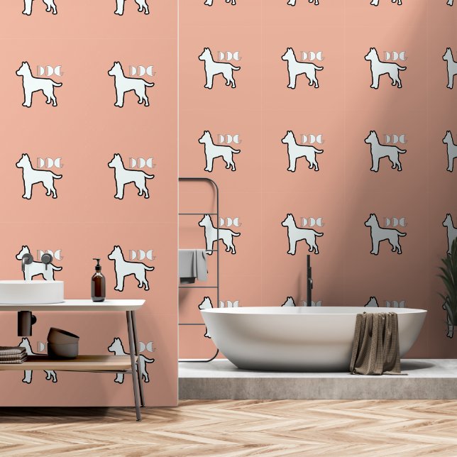DOG Logo Peach    Wallpaper (Bathroom)