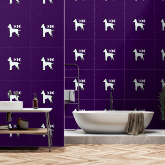 DOG Logo Purple White Pet  Wallpaper