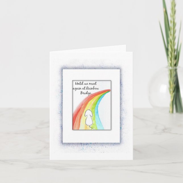 Dog Loss, Rainbow Bridge, Pet Sympathy Card (Front)